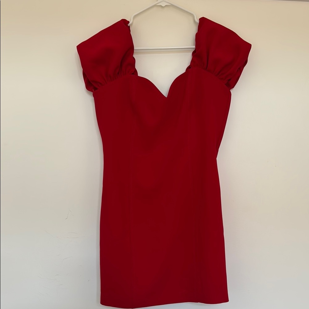 Elegant Red Off-Shoulder Dress